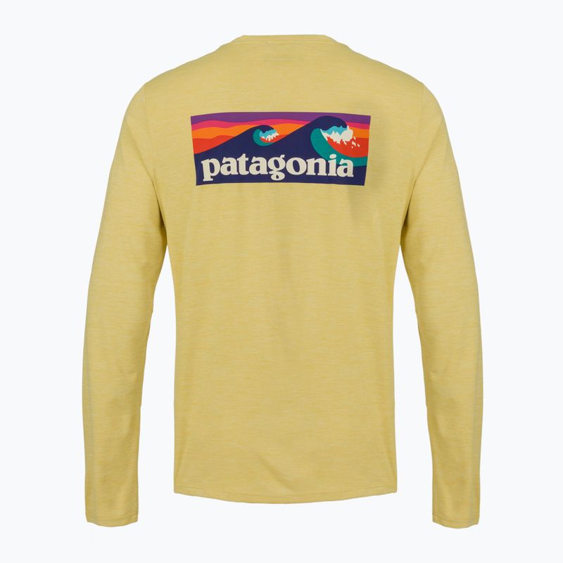 Longsleeve da uomo Patagonia Cap Cool Daily Boardshort Logo LS limestone yellow - Light Limestone yellow x-dye 2