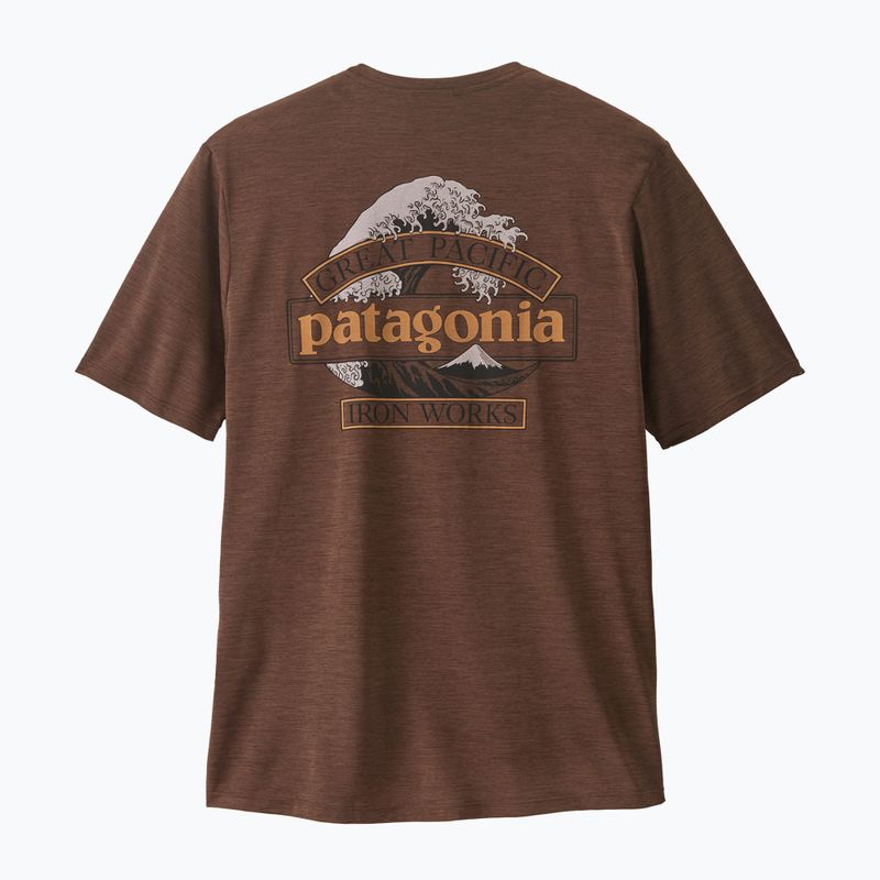 T-shirt da uomo Patagonia Cap Cool Daily Great Waves berm brown - light berm brown x-dye 2