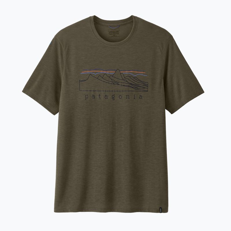 T-shirt da uomo Patagonia Cap Cool Trail Stratapeaks basin green