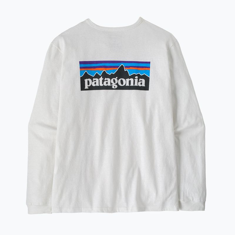 Longsleeve da donna Patagonia P-6 Logo Responsibili-Tee LS fiber white 2