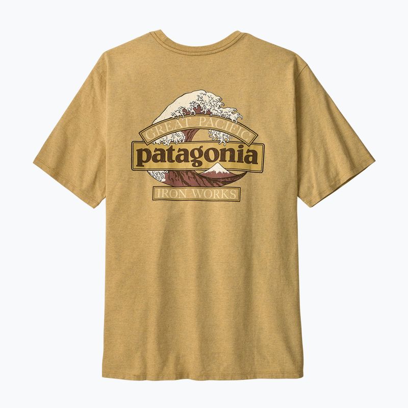T-shirt da uomo Patagonia Great Waves Responsibili-Tee lynx tan 2