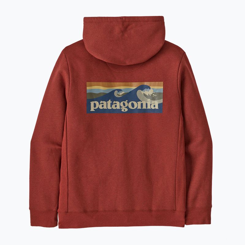 Felpa da uomo Patagonia Boardshort Logo Uprisal Hoody Rusty Red 2