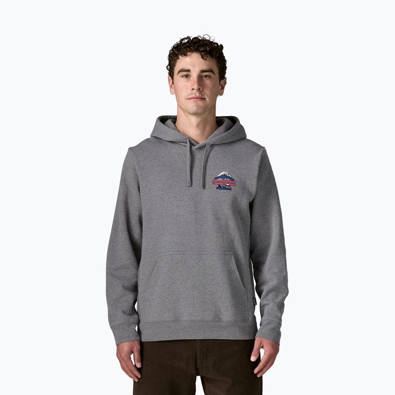 Felpa da uomo Patagonia Great Waves Uprisal Hoody gravel heather