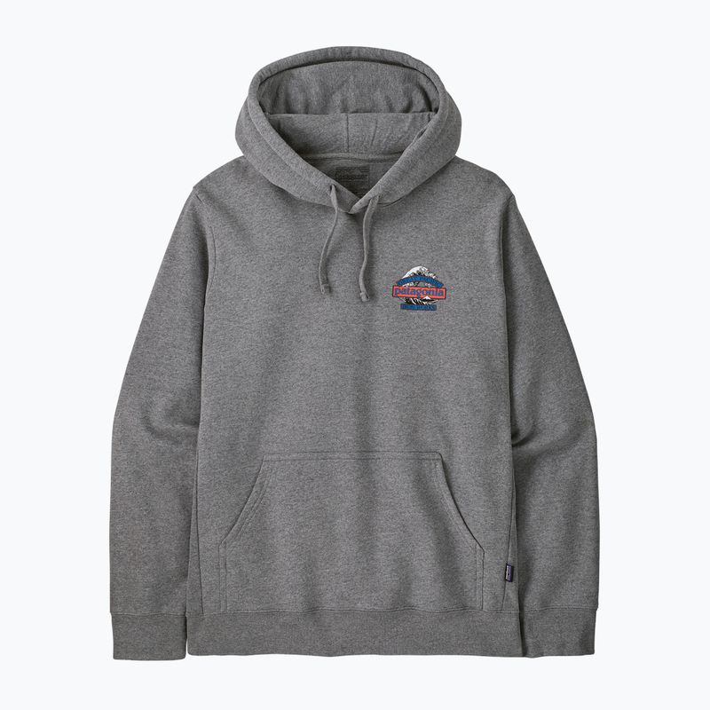 Felpa da uomo Patagonia Great Waves Uprisal Hoody gravel heather 3