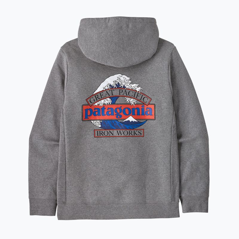 Felpa da uomo Patagonia Great Waves Uprisal Hoody gravel heather 4