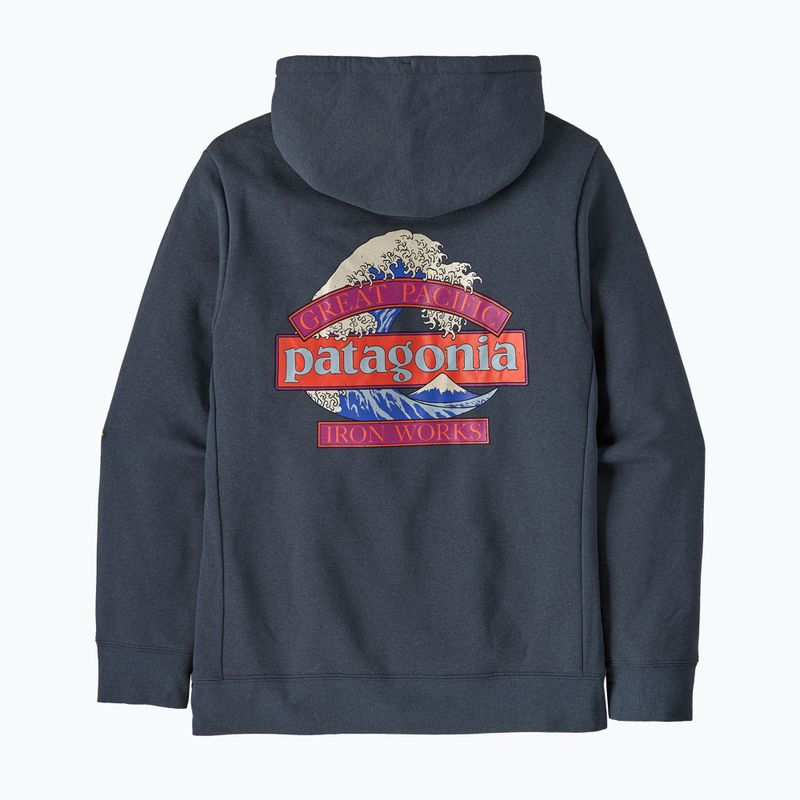 Felpa da uomo Patagonia Great Waves Uprisal Hoody Summit Blue 2