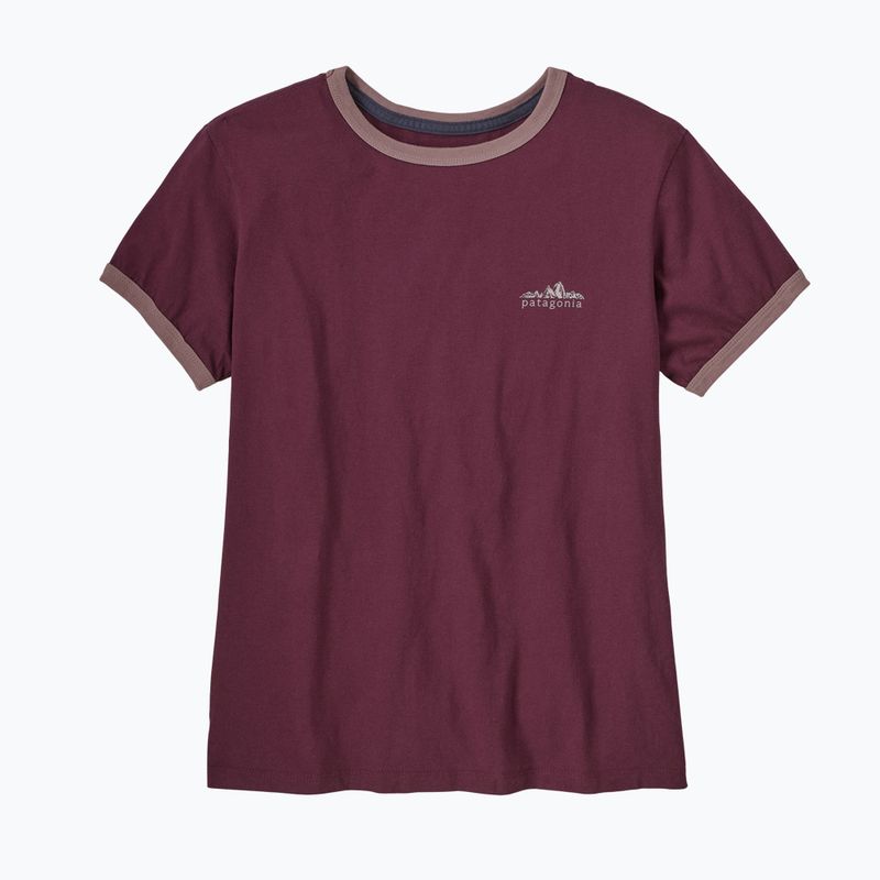 Maglietta da donna Patagonia Fitz Roy Foothills Ringer Tee berry fig