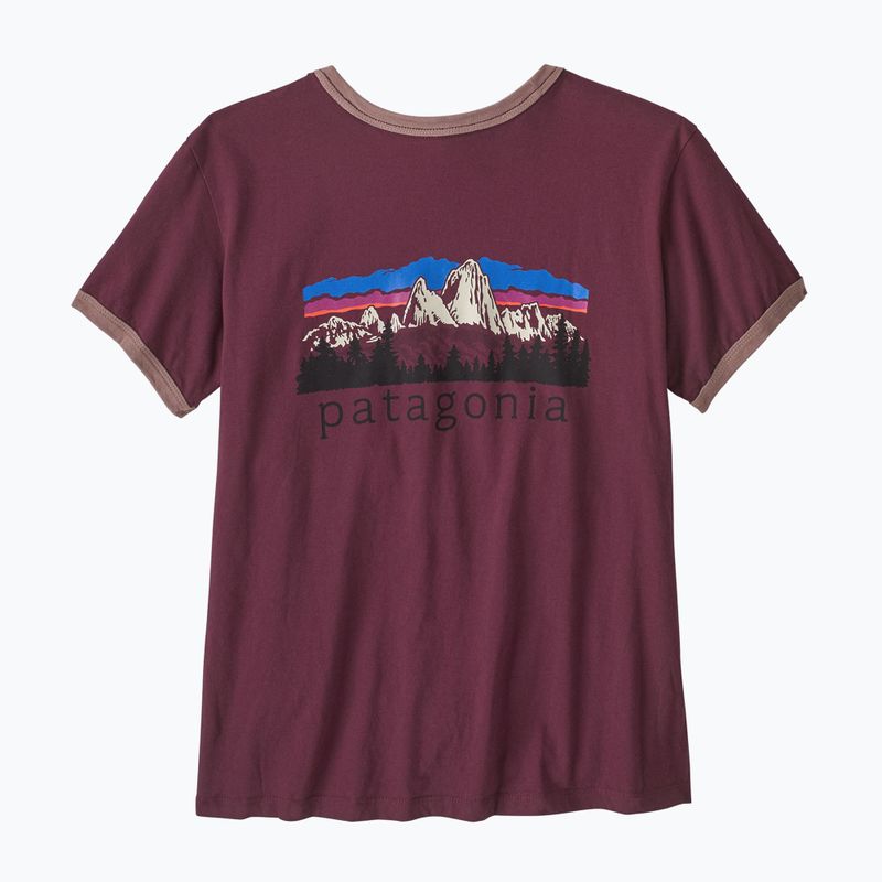 Maglietta da donna Patagonia Fitz Roy Foothills Ringer Tee berry fig 2