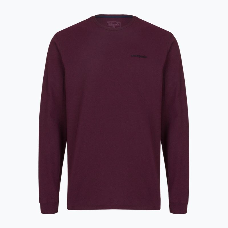 Longsleeve da uomo Patagonia P-6 Logo Responsibili berry fig
