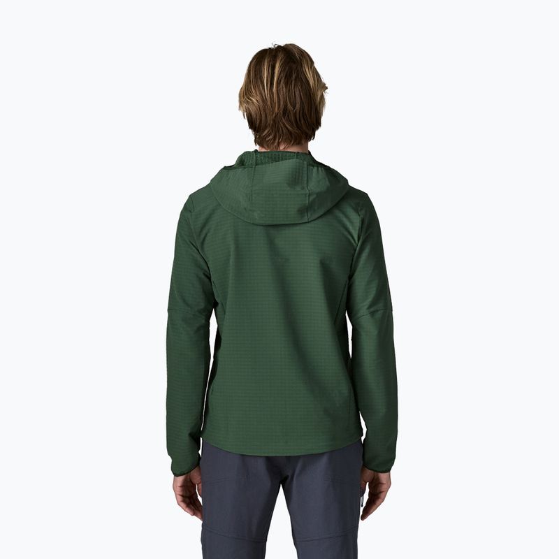 Giacca softshell da uomo Patagonia R1 TechFace Hoody canopy green 2