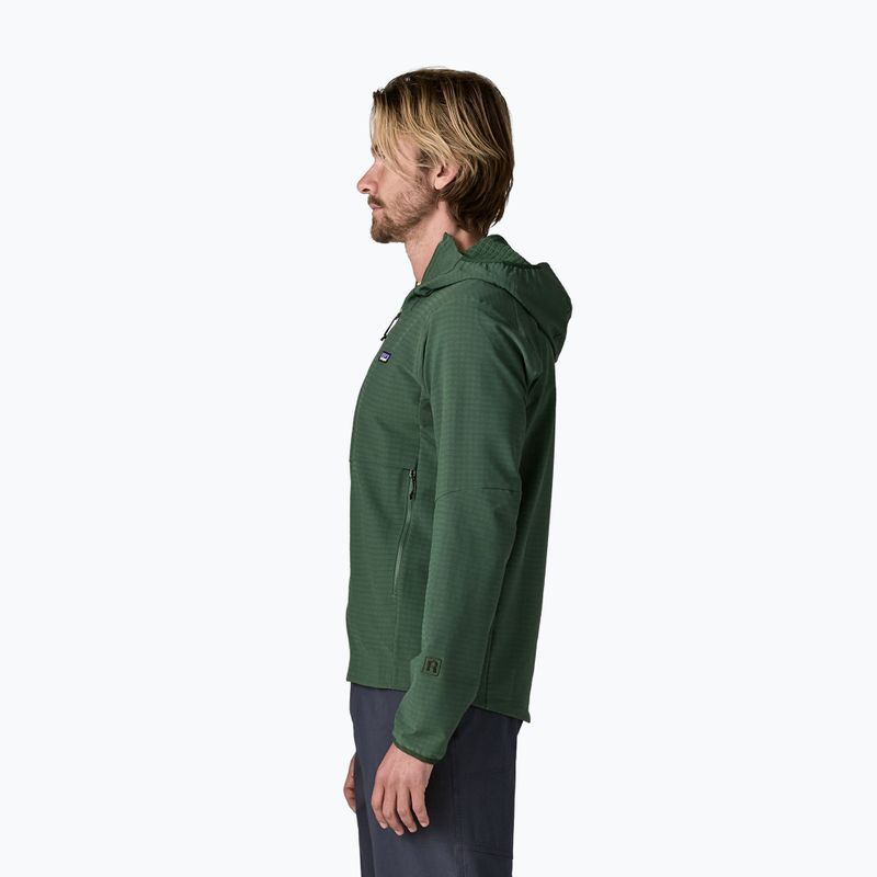 Giacca softshell da uomo Patagonia R1 TechFace Hoody canopy green 3