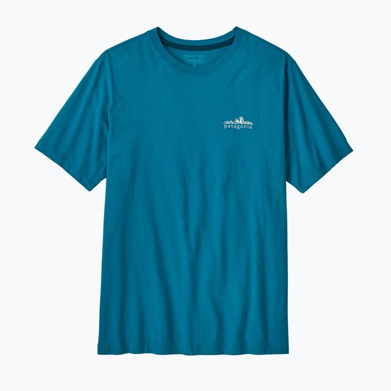 T-shirt da uomo Patagonia Fitz Roy Foothills glacial blue