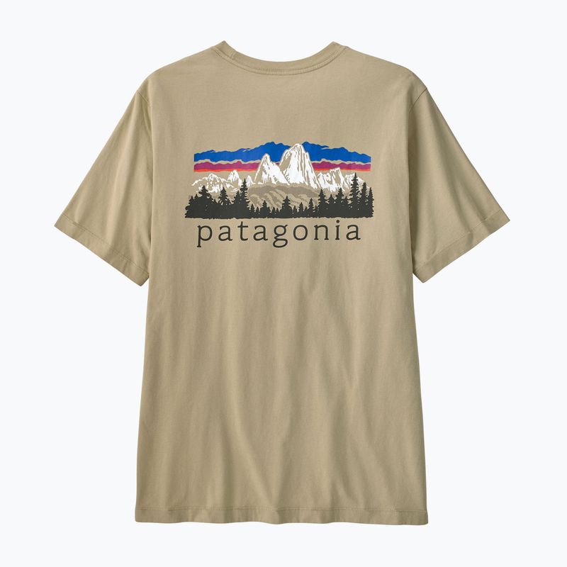 T-shirt da uomo Patagonia Fitz Roy Foothills weathered stone 2