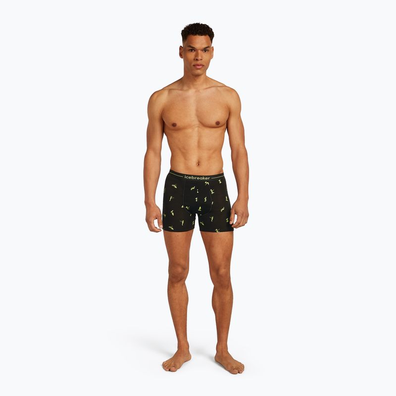 Boxer termico da uomo rompighiaccio Anatomica Snow Day nero/peridot/aop 3