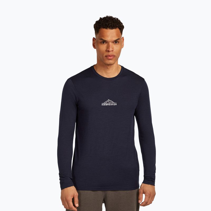 Maglia a maniche lunghe da uomo icebreaker Merino 150 Tech Lite Road To Cook midnight navy