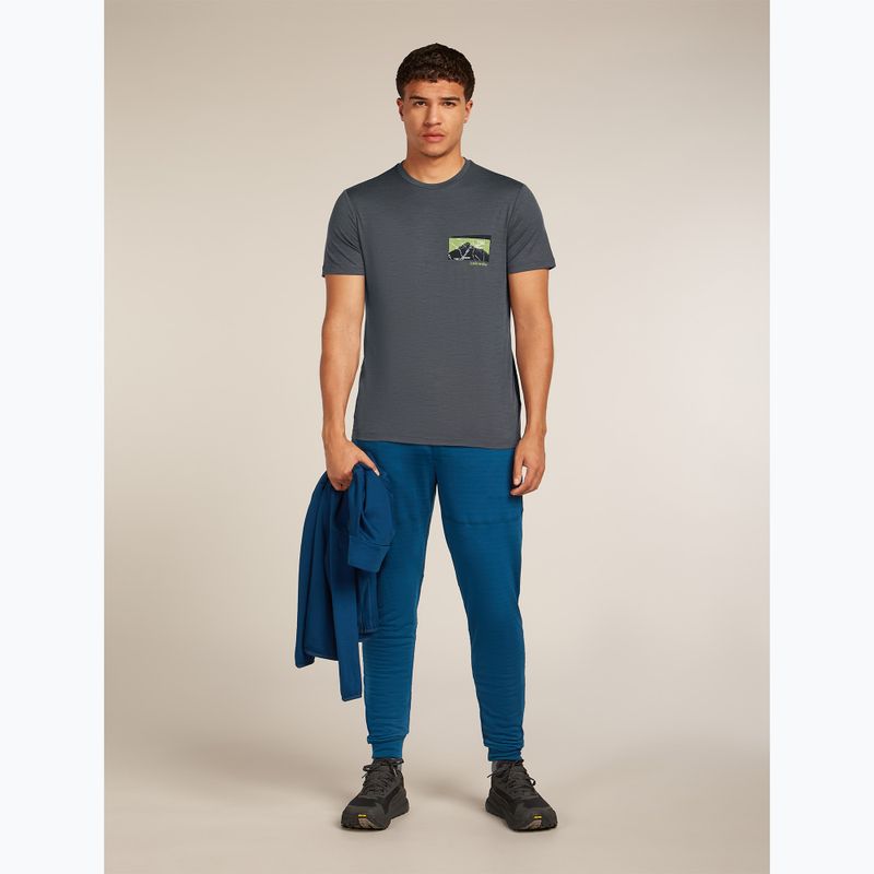 Maglietta da uomo icebreaker Merino 150 Tech Lite Infographic obsidian 7