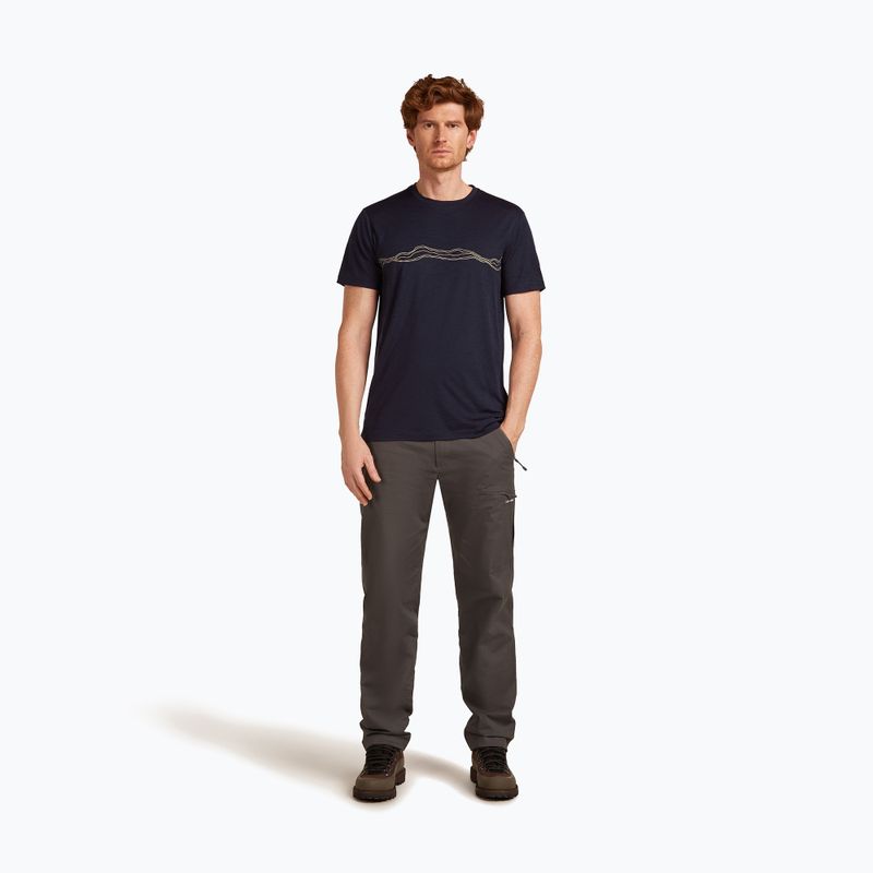 Maglietta da uomo icebreaker Merino 150 Tech Lite Mountain Pulse midnight navy 2