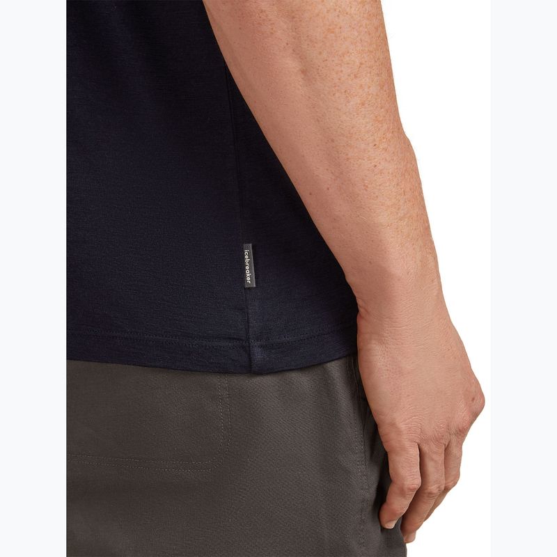 Maglietta da uomo icebreaker Merino 150 Tech Lite Mountain Pulse midnight navy 5