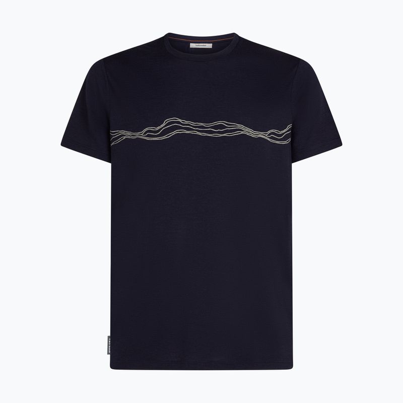 Maglietta da uomo icebreaker Merino 150 Tech Lite Mountain Pulse midnight navy 6