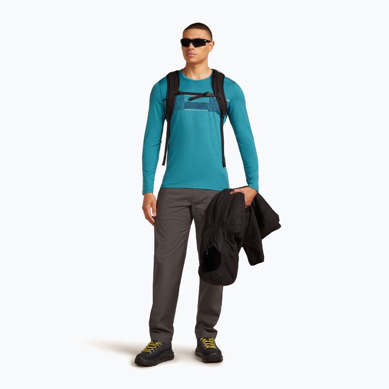 Maglia termica da uomo icebreaker Merino 200 Oasis Crewe Elevation Line topaz 4