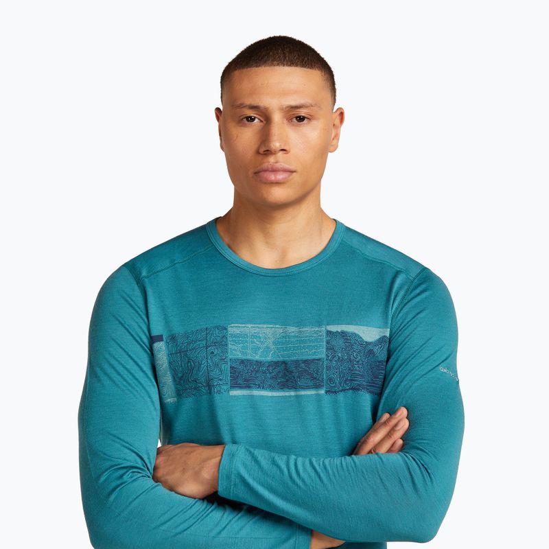 Maglia termica da uomo icebreaker Merino 200 Oasis Crewe Elevation Line topaz 6