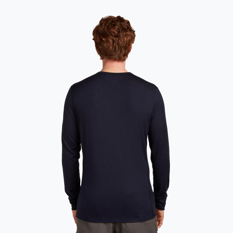 Maglia termica da uomo icebreaker Merino 200 Oasis Crewe Elevation Line midnight navy 3