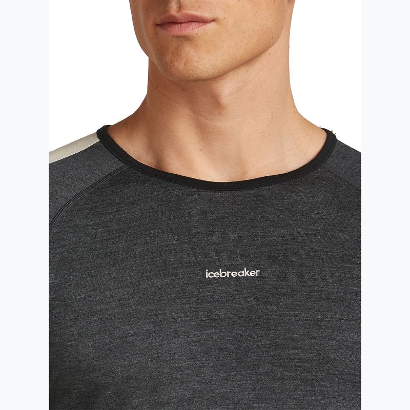 Maglia termica a manica lunga da uomo Icebreaker Merino 200 Oasis+ LS Crewe 0JI nero/jet melange/non tinto/cb 5