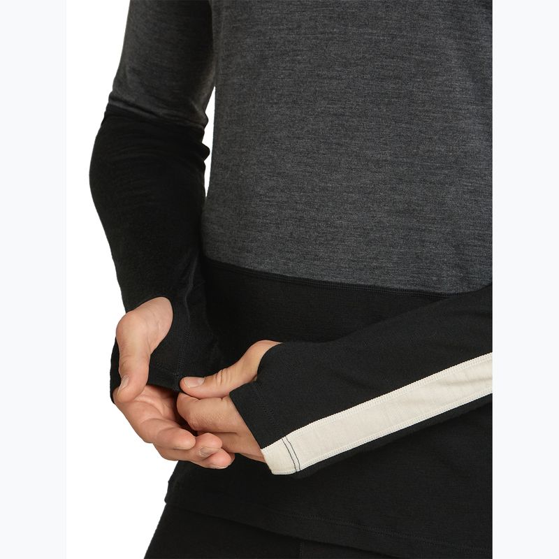 Maglia termica a manica lunga da uomo Icebreaker Merino 200 Oasis+ LS Crewe 0JI nero/jet melange/non tinto/cb 6