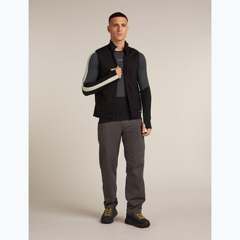 Maglia termica a manica lunga da uomo Icebreaker Merino 200 Oasis+ LS Crewe 0JI nero/jet melange/non tinto/cb 8