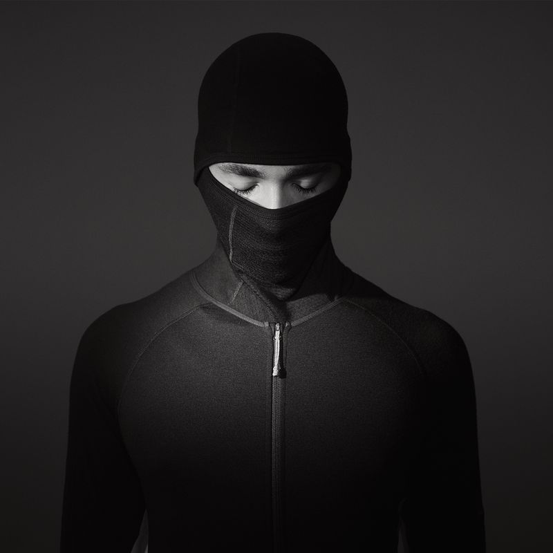Tuta termica uomo icebreaker Merino 200 Oasis+ nero/non tinto/cb 12