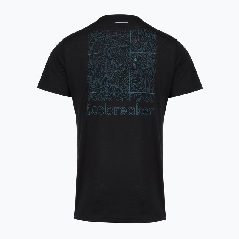 Maglietta da uomo icebreaker Merino Blend 125 Cool-Lite Sphere Trail nera 2