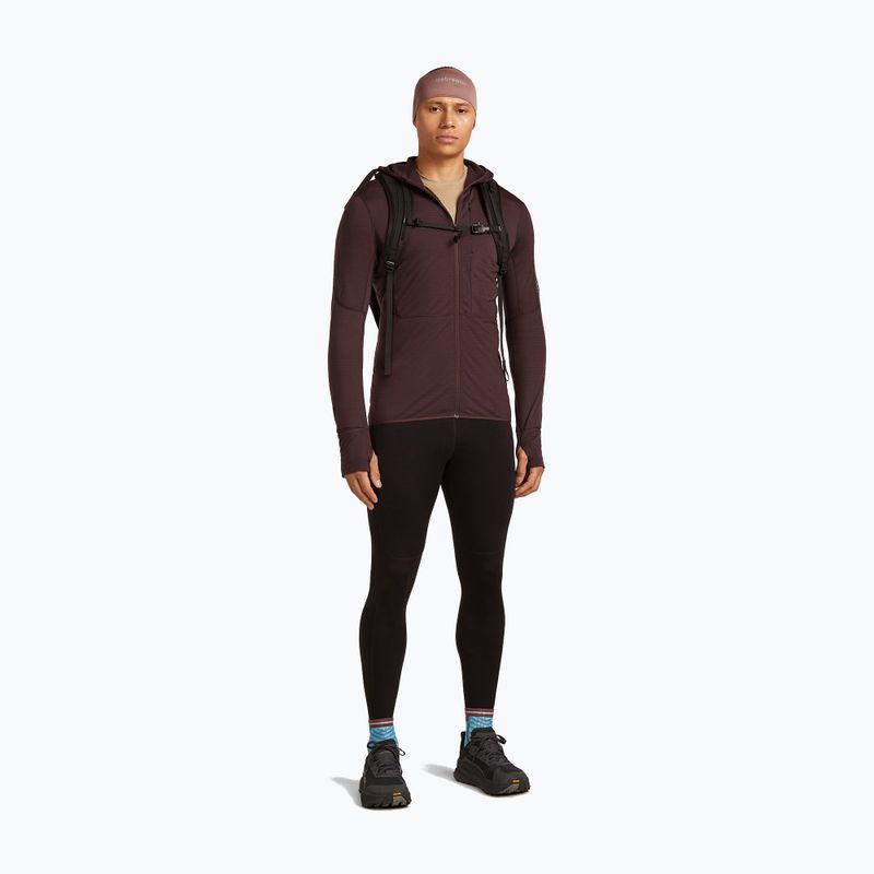 Felpa Icebreaker Merino 200 RealFleece Descender Zip Hoodie java trekking da uomo 4
