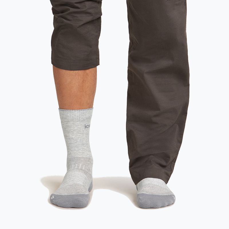 Calze Icebreaker Merino Hike+ Light Crew da uomo blizzard heather/alloy 3