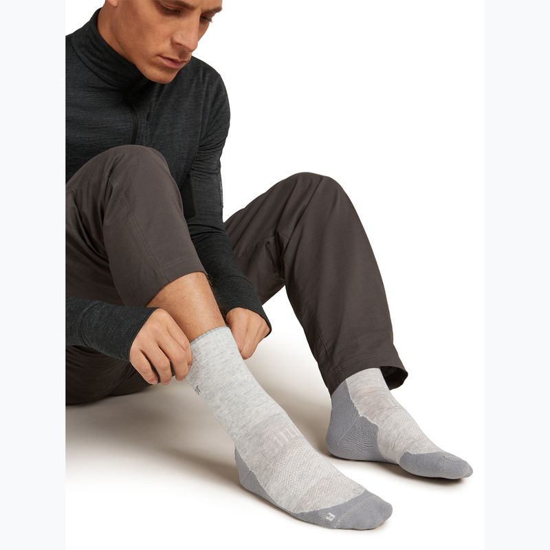 Calze Icebreaker Merino Hike+ Light Crew da uomo blizzard heather/alloy 4