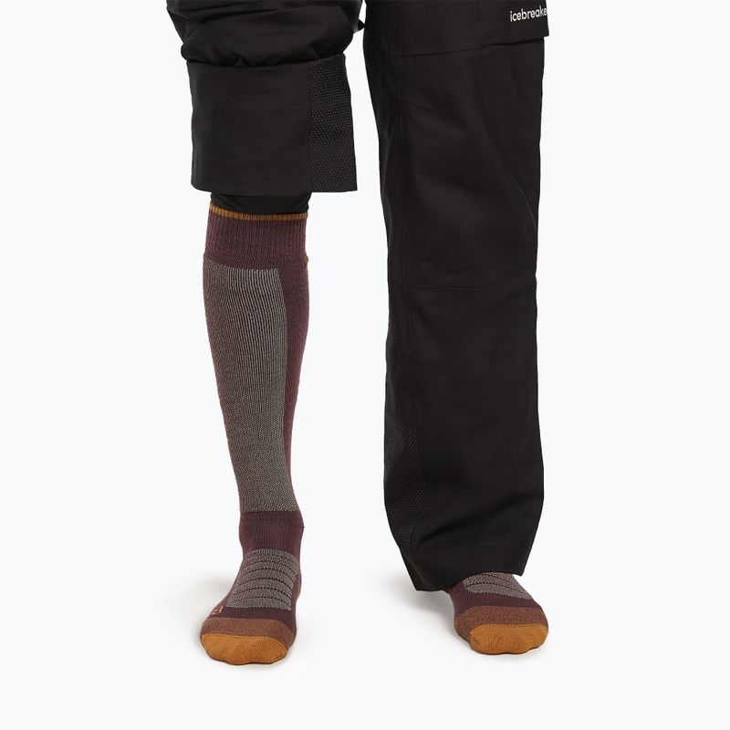 Calze da sci uomo Icebreaker Merino Ski+ Medium OTC java/trail/seaglass 3