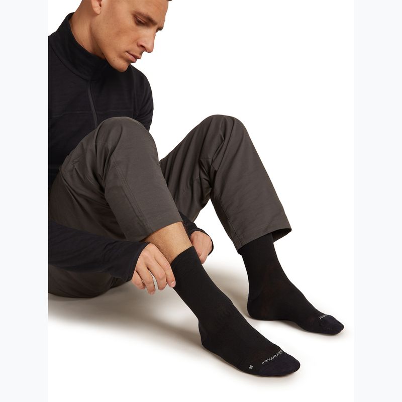 Calze da uomo icebreaker Merino Hike+ Liner Crew nero 4