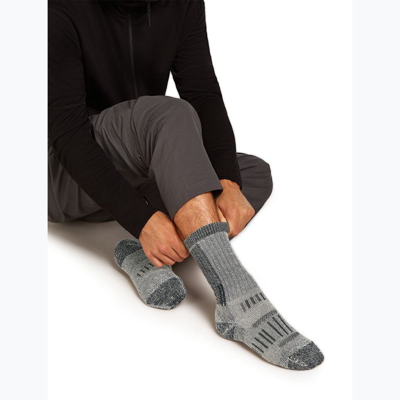 Calze da uomo icebreaker Merino Hike+ Mountaineer Mid Calf jet heather/black 4