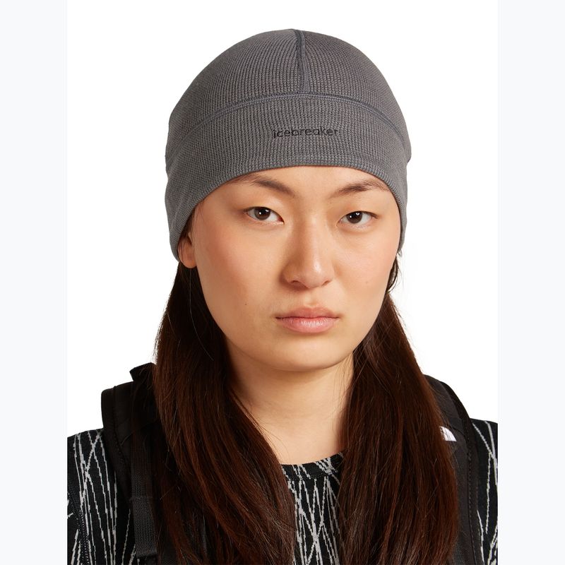 Cappello invernale icebreaker Merino 260 Waffle Reversible Beanie obsidian/black 3