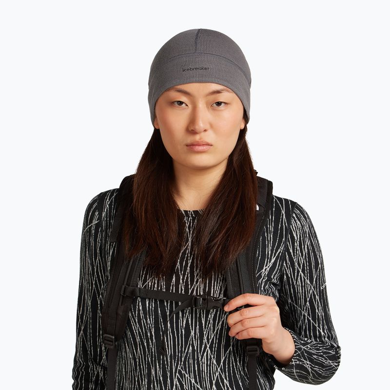Cappello invernale icebreaker Merino 260 Waffle Reversible Beanie obsidian/black 7