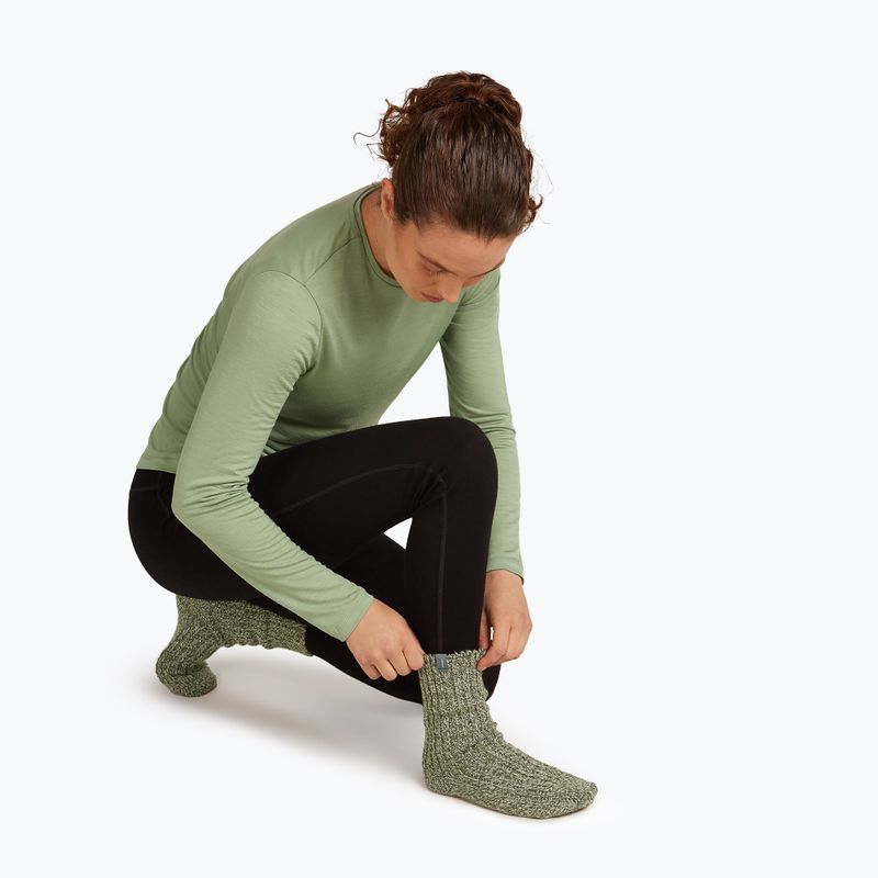 Calze da sci Icebreaker Merino Ski Lodge Crew loden/lichen/chalk 4