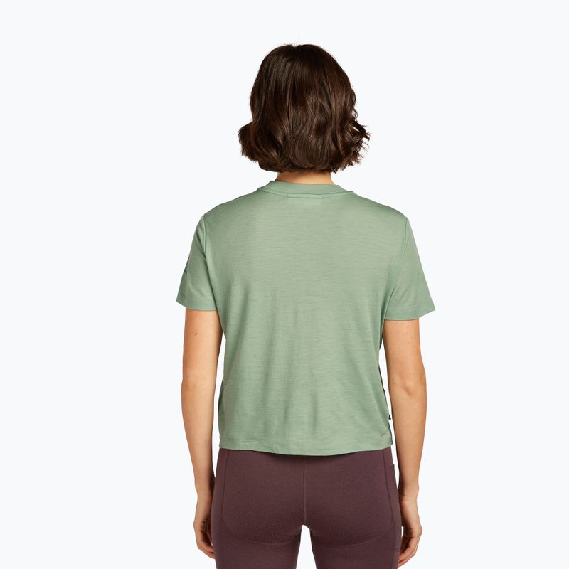 Maglietta da donna icebreaker Merino 150 Tech Lite Crop The Climb seaglass 3