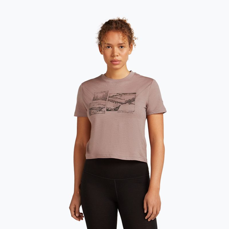 Maglietta donna icebreaker Merino 150 Tech Lite Crop The Climb summit