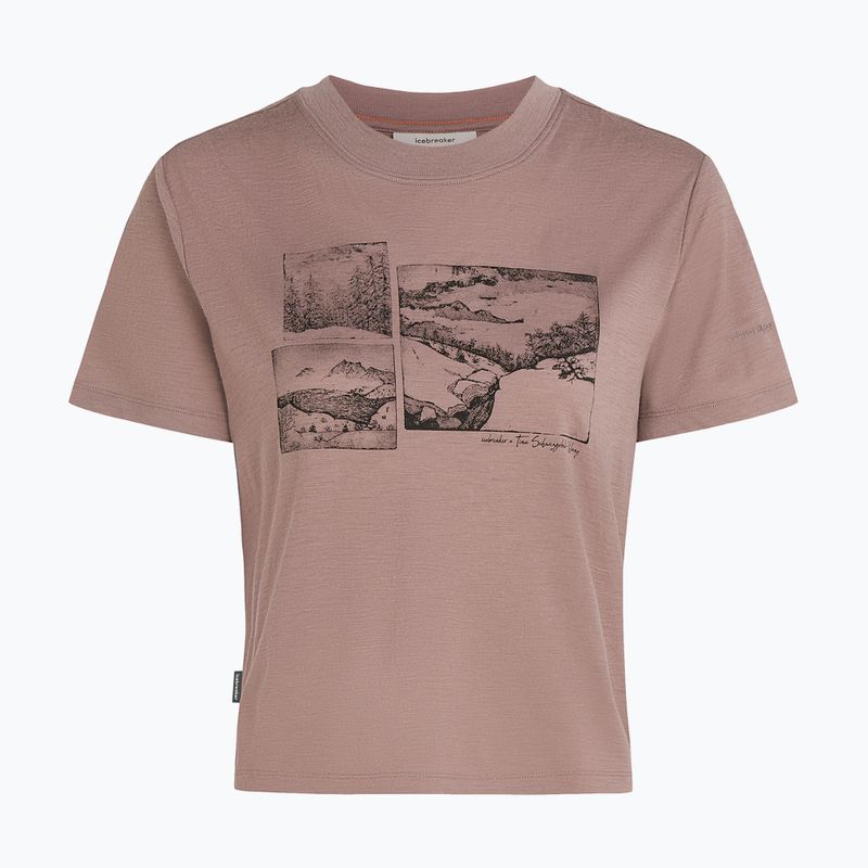 Maglietta donna icebreaker Merino 150 Tech Lite Crop The Climb summit 7