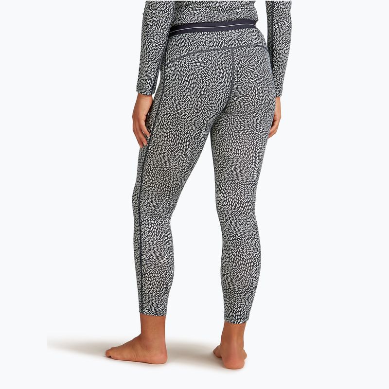 Pantaloni termici da donna icebreaker Merino 200 Oasis Flock Forms AOP midnight navy/snow 3