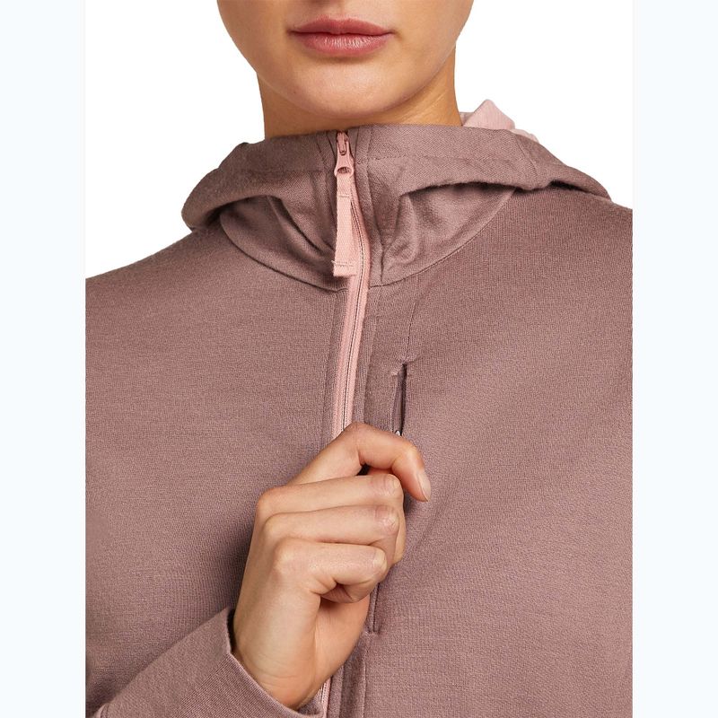 Icebreaker donna Merino 260 Quantum IV Zip Felpa con cappuccio summit/blush 6