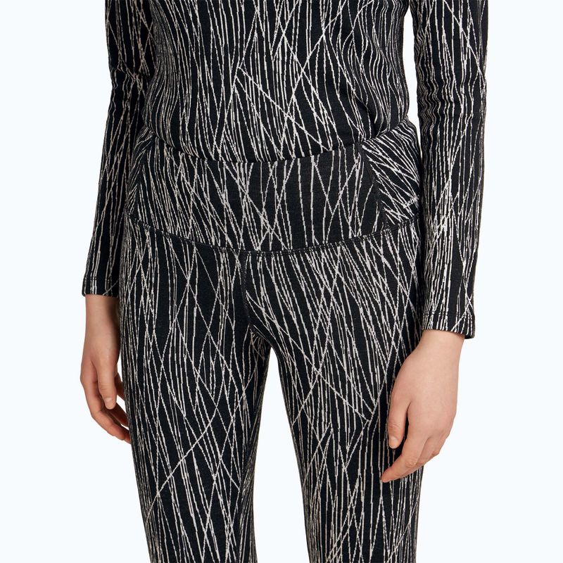 Leggings termici donna Icebreaker Merino 260 Tech Vertex High Rise Delta Lines AOP black/snow/j 4