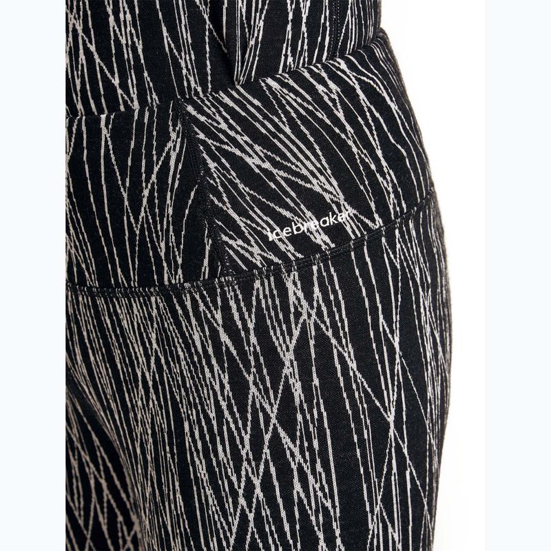 Leggings termici donna Icebreaker Merino 260 Tech Vertex High Rise Delta Lines AOP black/snow/j 5