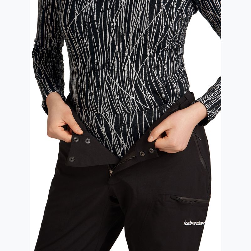 Leggings termici donna Icebreaker Merino 260 Tech Vertex High Rise Delta Lines AOP black/snow/j 6
