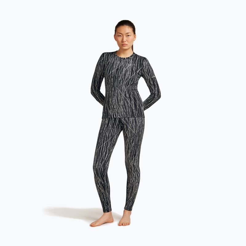 Maglia da trekking a manica lunga da donna Icebreaker Merino 260 Tech Vertex Crewe Delta Lines AOP black/snow/j 4