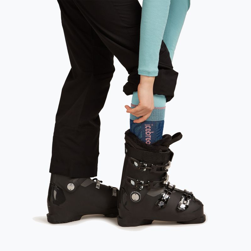 Calze da sci da donna Icebreaker Merino Ski+ Light OTC Mountain Contour atlantis/hydro/acid pink 5